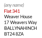 Example of a residential mailbox ID address in Northern Ireland