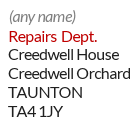 Example of a departmental mailbox ID address in the South West